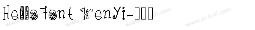 HelloFont WenYi字体转换